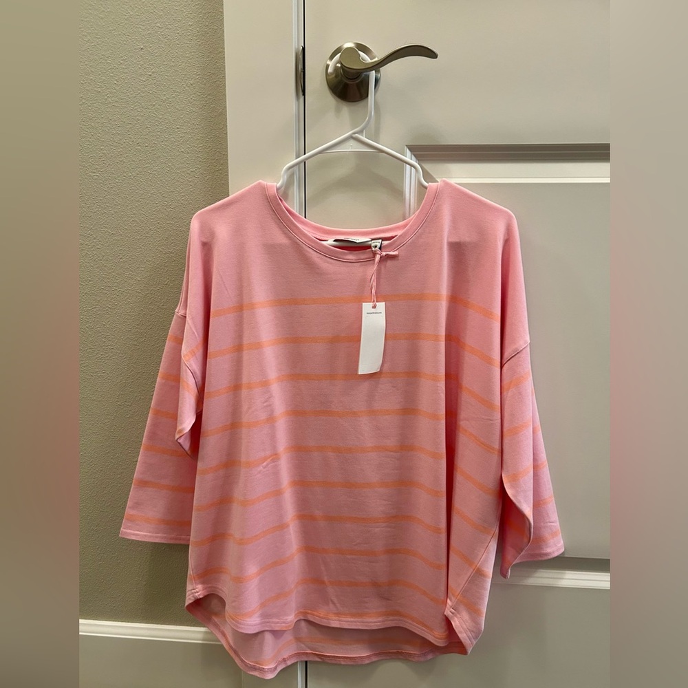 Vineyard Vines Pink and Orange Long Sleeve Tee